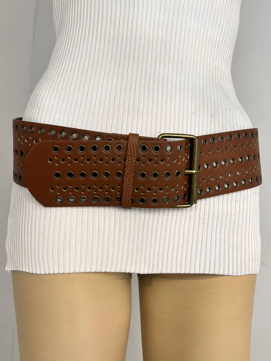 New Y2K rivet punk wide belt personalized hot girl fashion Joker retro cross-border belt supply