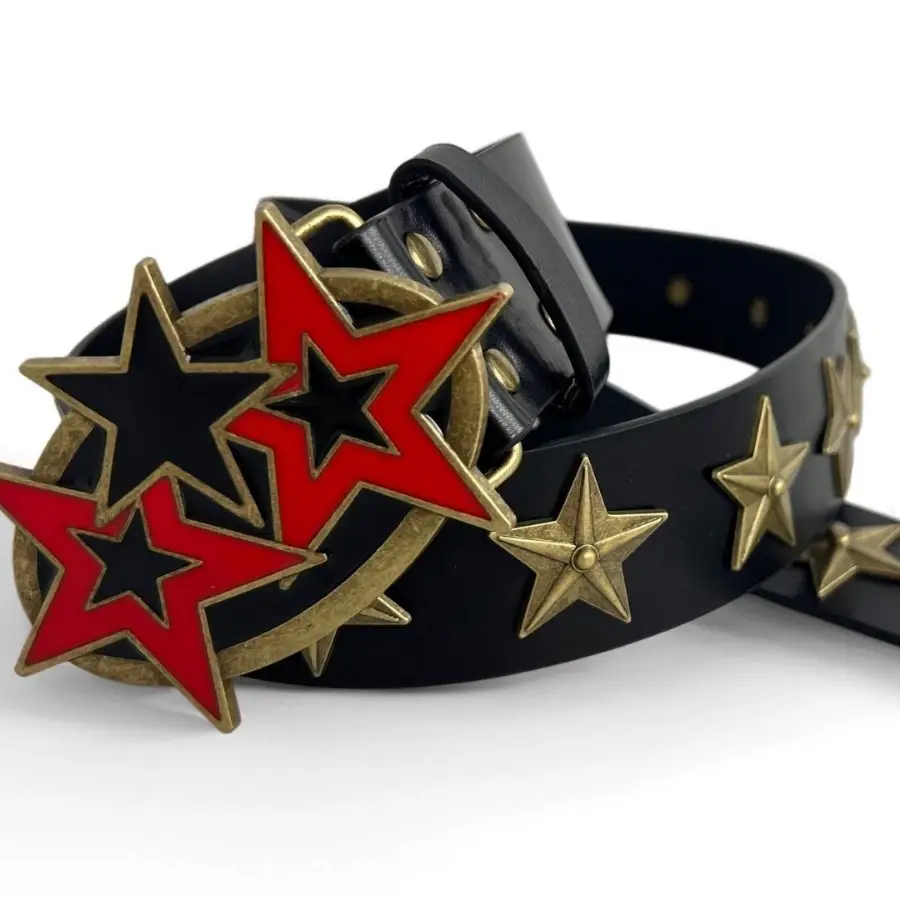 New Y2K rivet punk wide belt personalized hot girl fashion Joker retro cross-border belt supply