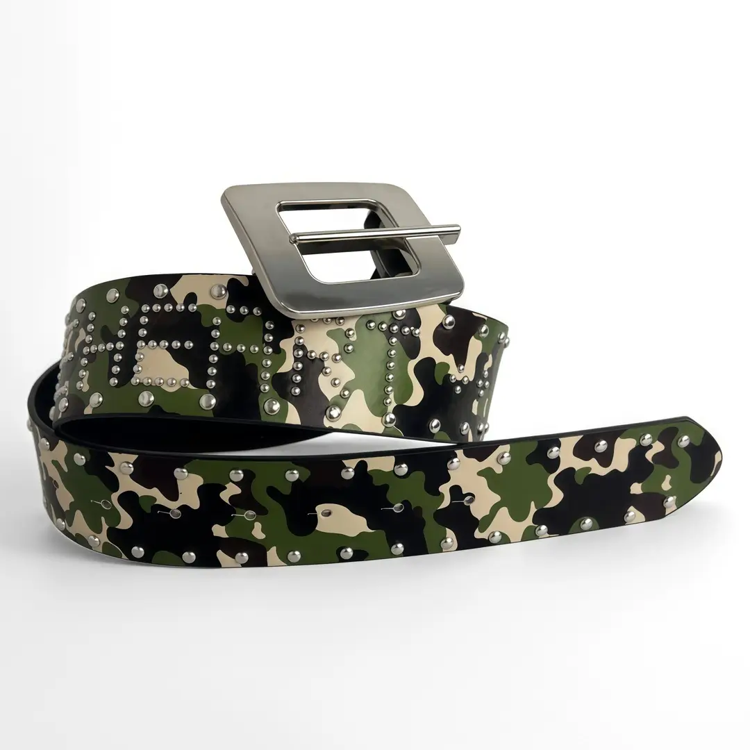 New Y2K rivet punk wide belt personalized hot girl fashion Joker retro cross-border belt supply