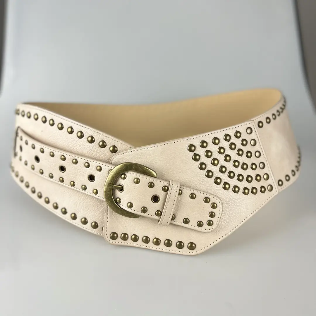 New Y2K rivet punk wide belt personalized hot girl fashion Joker retro cross-border belt supply