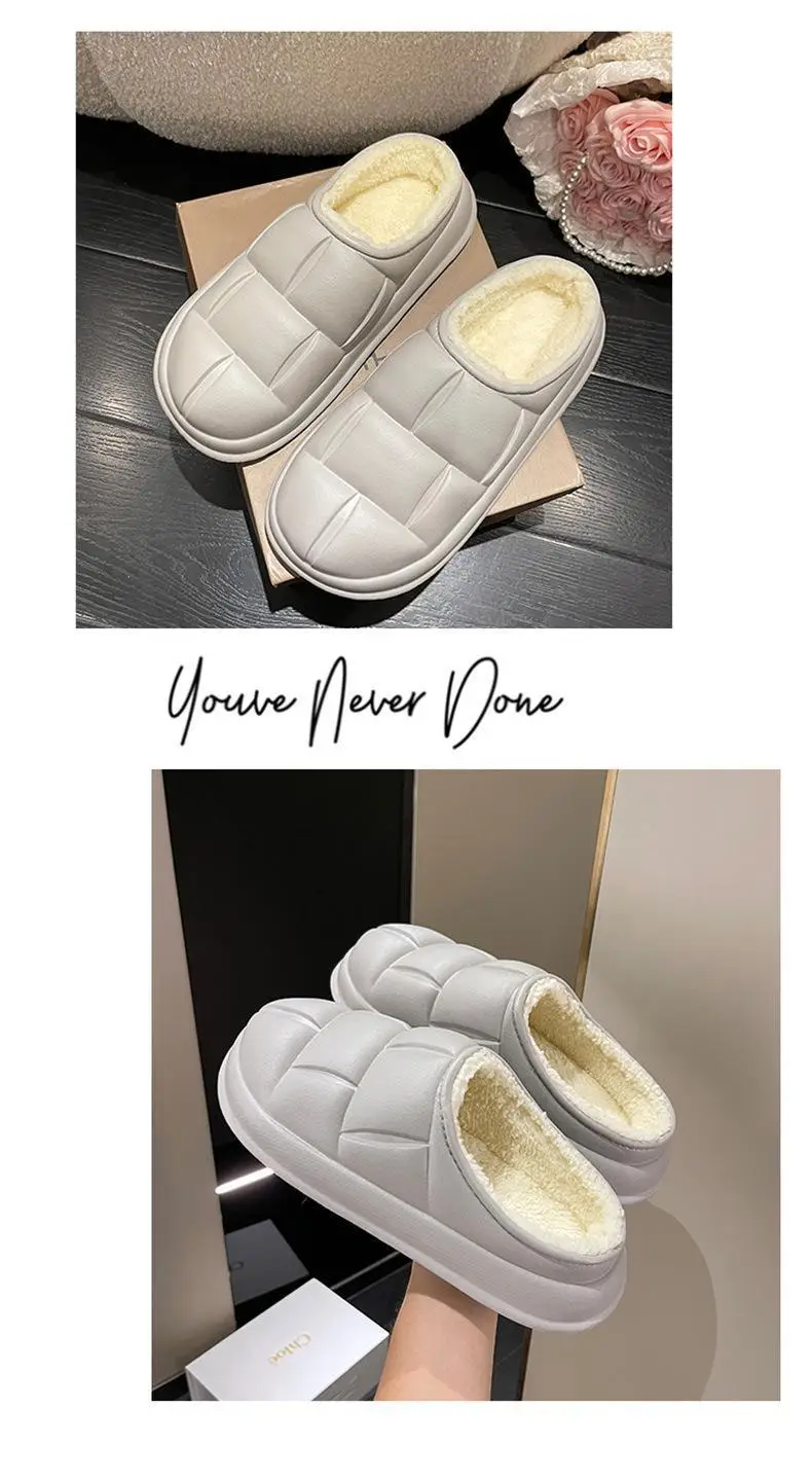 New Petal Cotton Slippers for Women, Autumn and Winter New Couple Cotton Shoes for Men, Indoor, Home, Non-Slip, Outdoor, Waterproof — feature 10