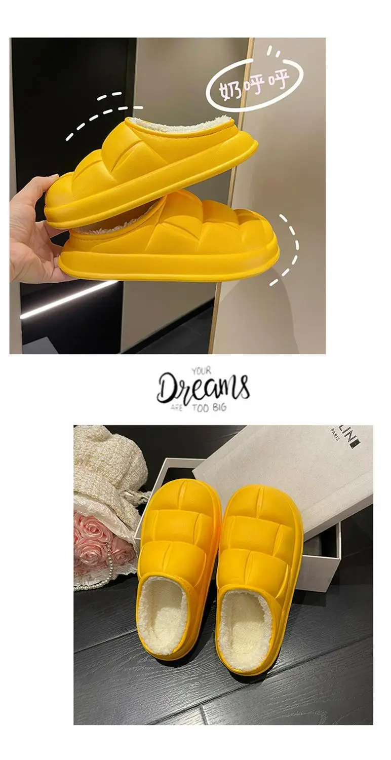 New Petal Cotton Slippers for Women, Autumn and Winter New Couple Cotton Shoes for Men, Indoor, Home, Non-Slip, Outdoor, Waterproof — feature 19