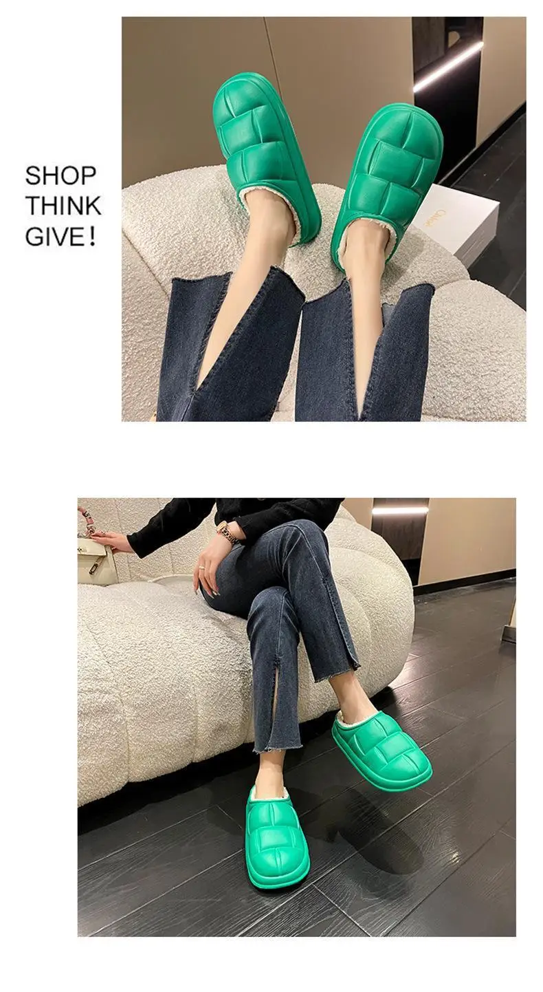 New Petal Cotton Slippers for Women, Autumn and Winter New Couple Cotton Shoes for Men, Indoor, Home, Non-Slip, Outdoor, Waterproof — feature 4