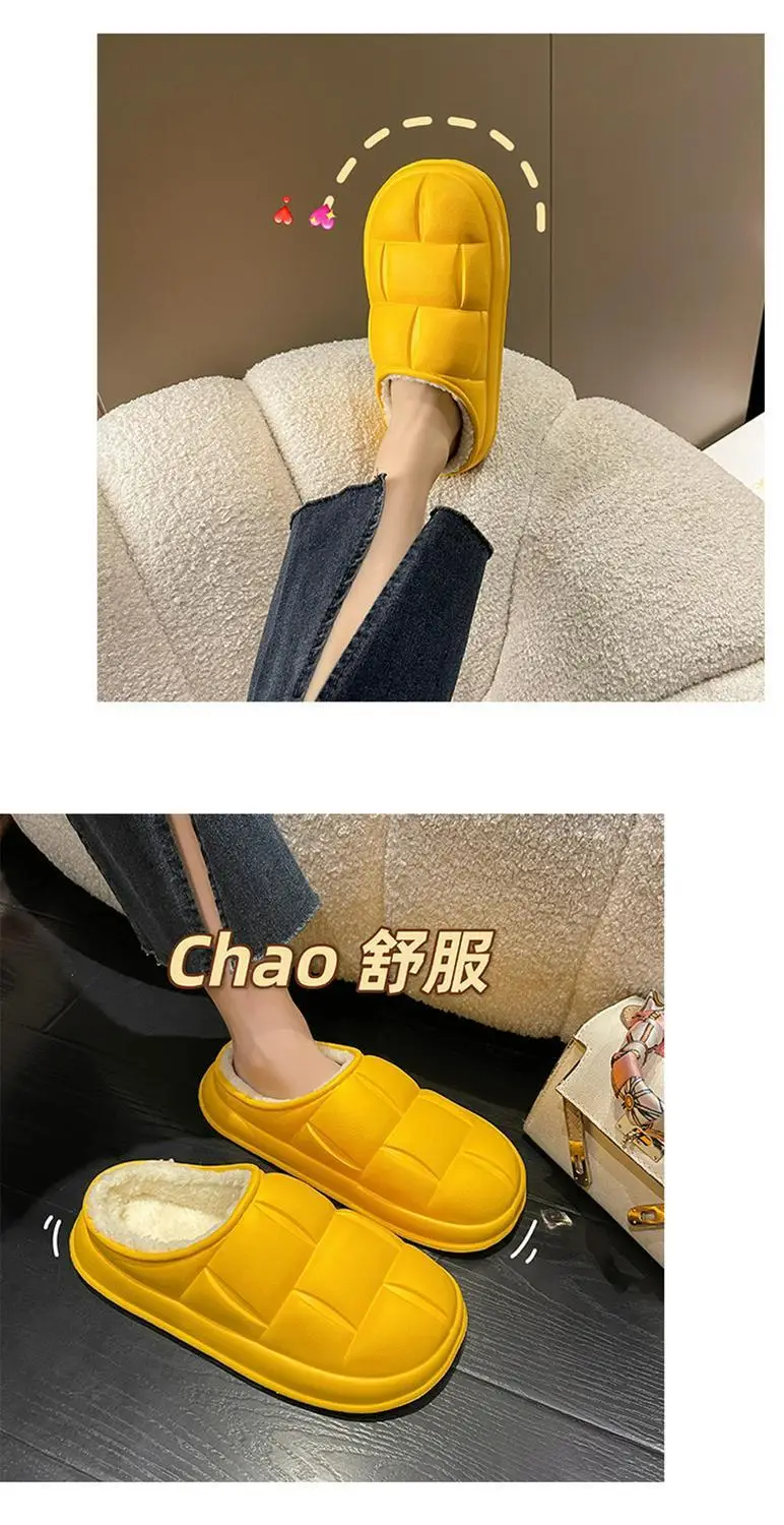 New Petal Cotton Slippers for Women, Autumn and Winter New Couple Cotton Shoes for Men, Indoor, Home, Non-Slip, Outdoor, Waterproof — feature 7