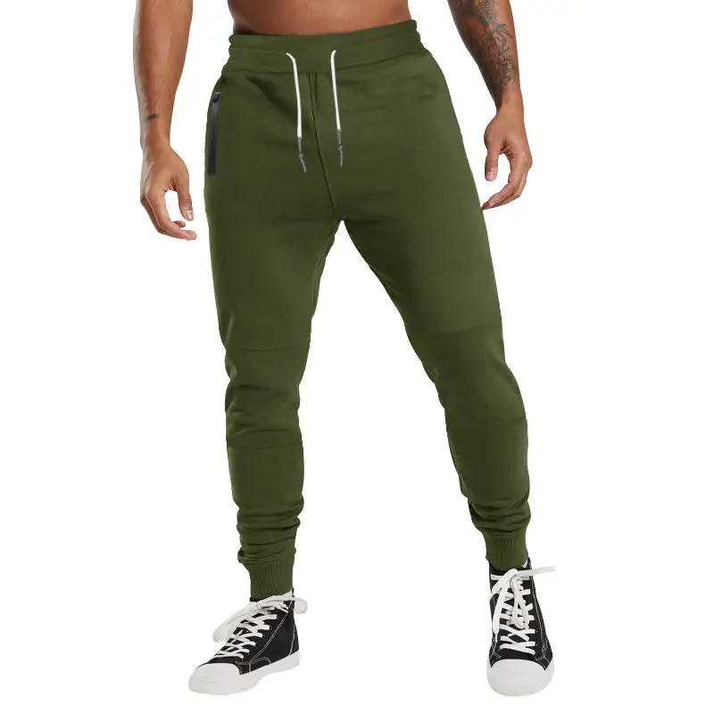 Men Drawstring Casual Trousers Navy Blue Breathable — feature 24