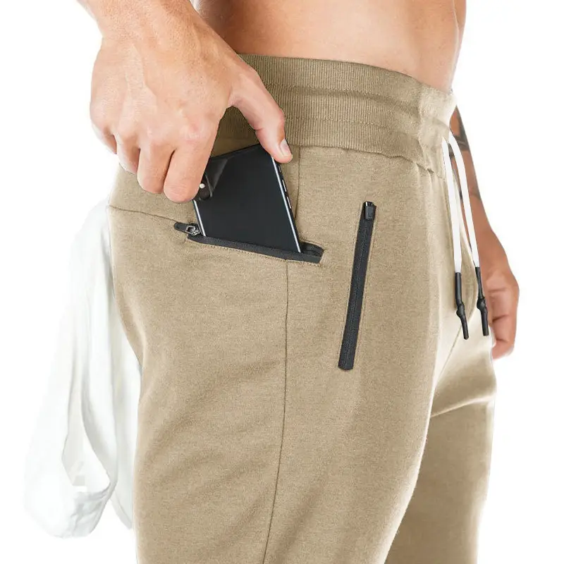 Men Drawstring Casual Trousers Navy Blue Breathable — feature 35