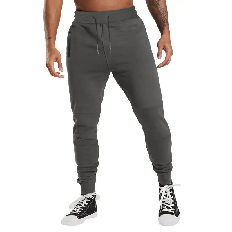 Men Drawstring Casual Trousers Navy Blue Breathable — feature 38