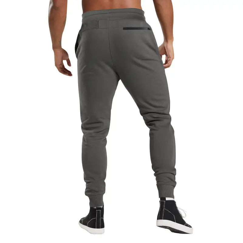 Men Drawstring Casual Trousers Navy Blue Breathable — feature 39