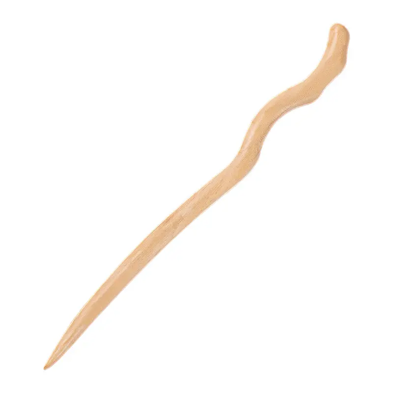 Peach Wood New Year Hairpin Chinese Style - Image 30