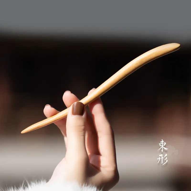 Peach Wood New Year Hairpin Chinese Style - Image 9