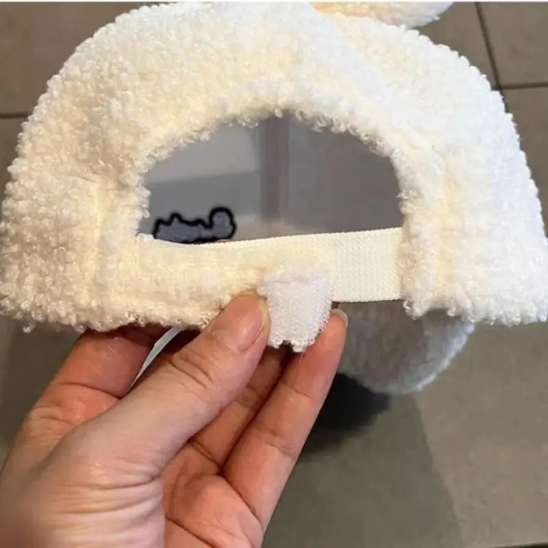 Blue Fleece Lined Peaked Hat for Girls with Bow — feature 17