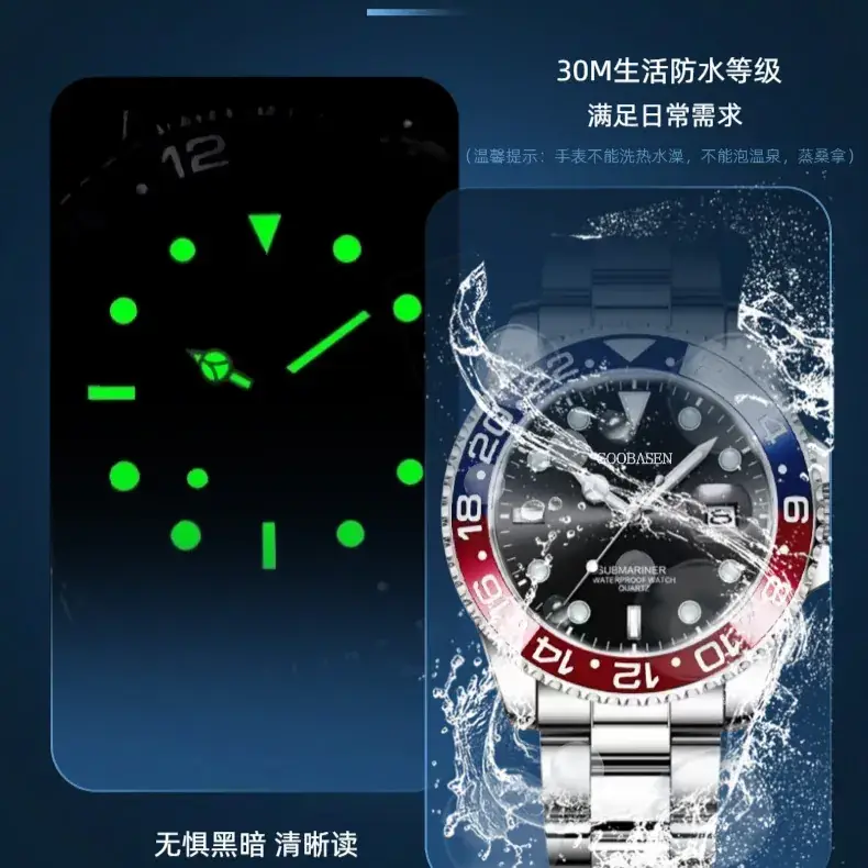 Guberson Coke Circle Men's Watch Waterproof Luminous Calendar - Image 9