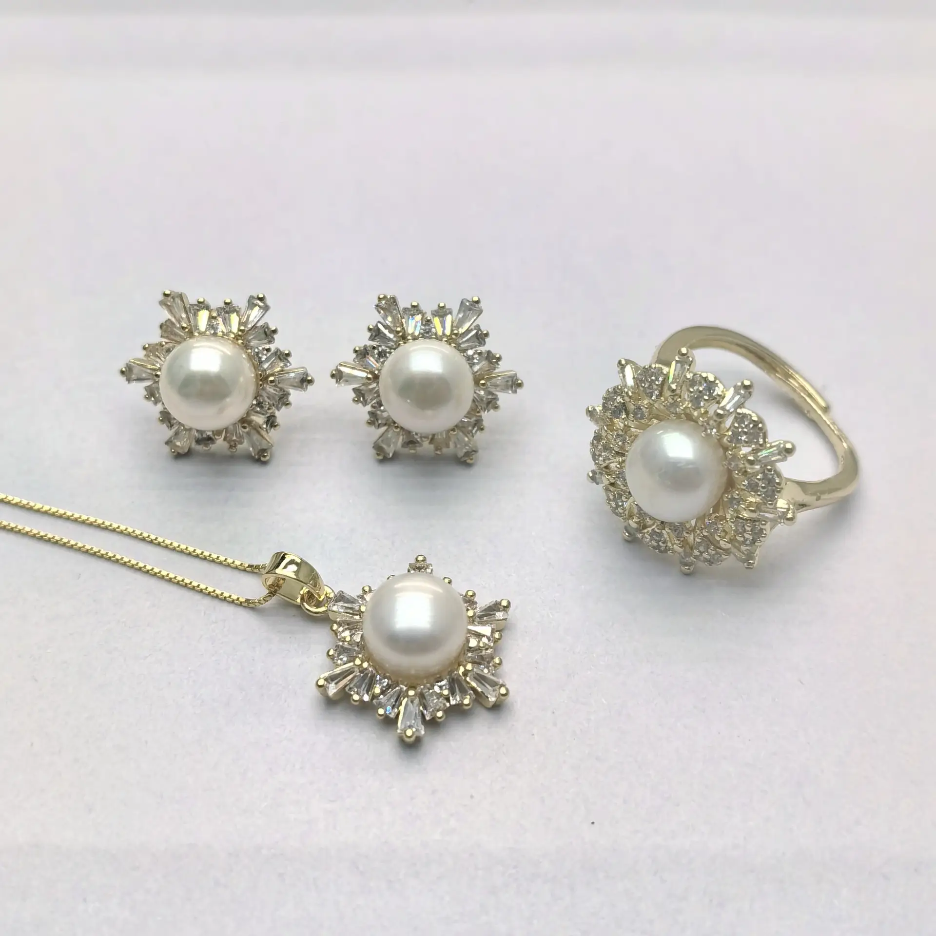 2025 Pearl Ring Set with Pendant & Earrings