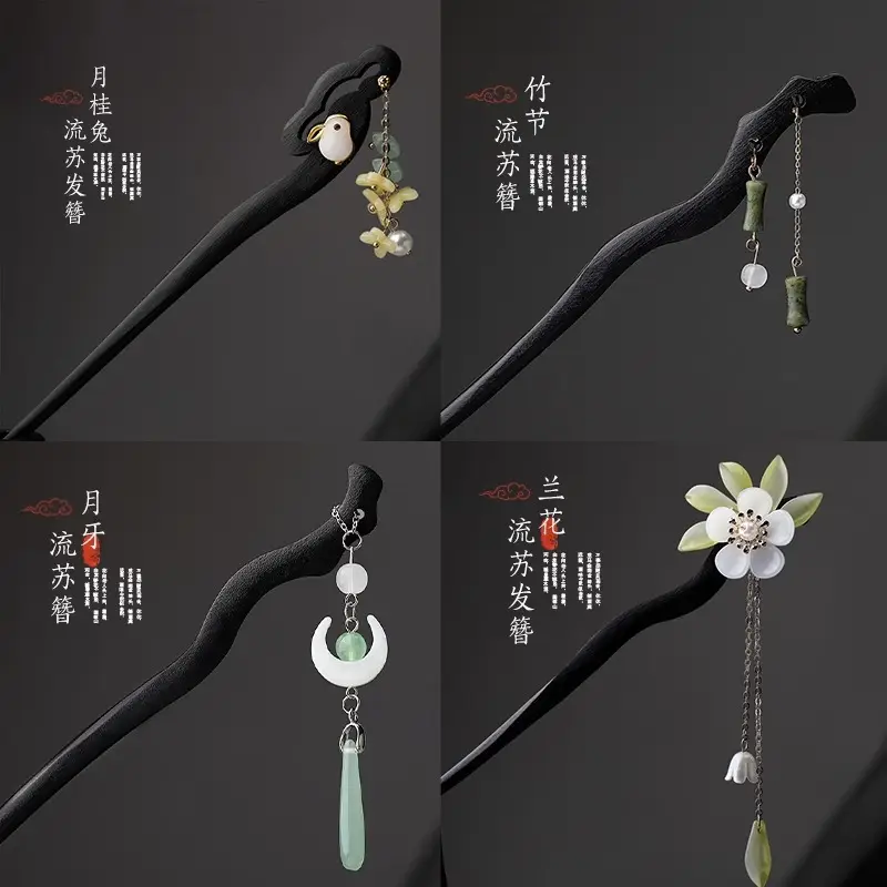 Chinese Style Pearl Flower Hairpin for Women - Image 75