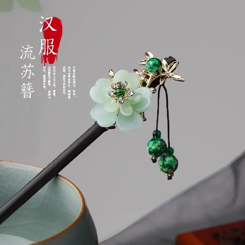 Chinese Style Pearl Flower Hairpin for Women - Image 76