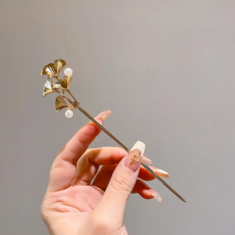 Chinese Style Pearl Flower Hairpin for Women - Image 10