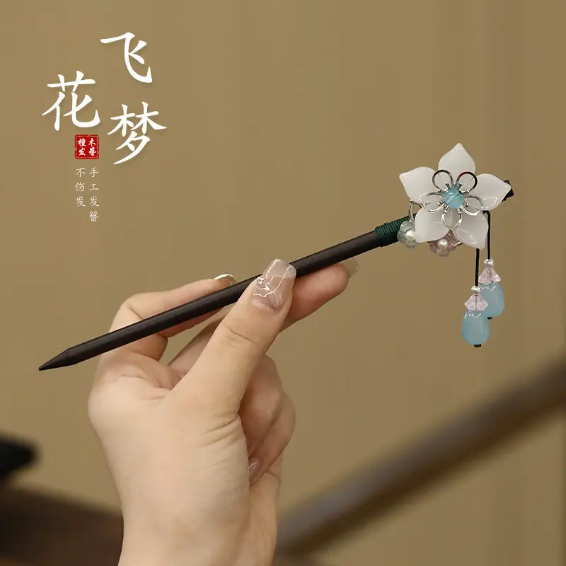 Chinese Style Pearl Flower Hairpin for Women - Image 20