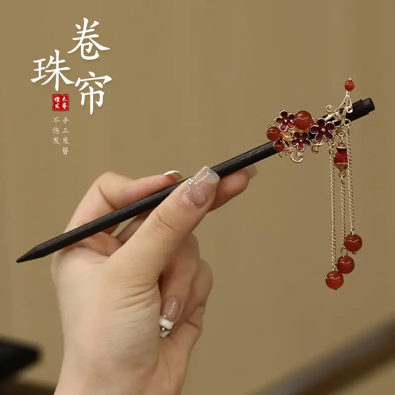 Chinese Style Pearl Flower Hairpin for Women - Image 33