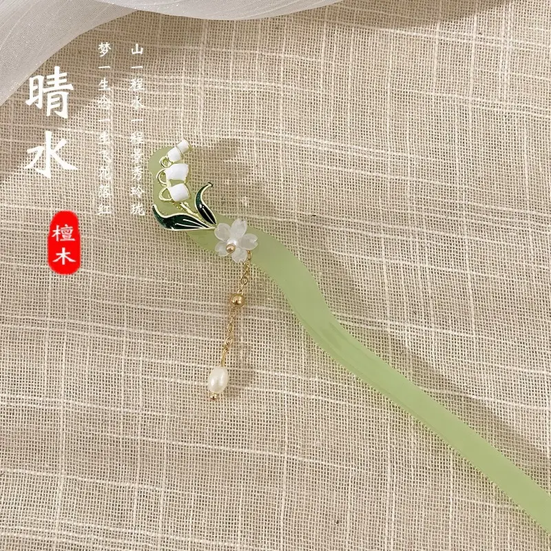 Chinese Style Pearl Flower Hairpin for Women - Image 41