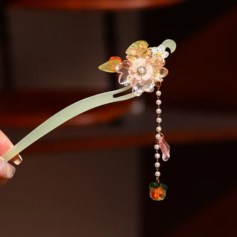Chinese Style Pearl Flower Hairpin for Women - Image 51