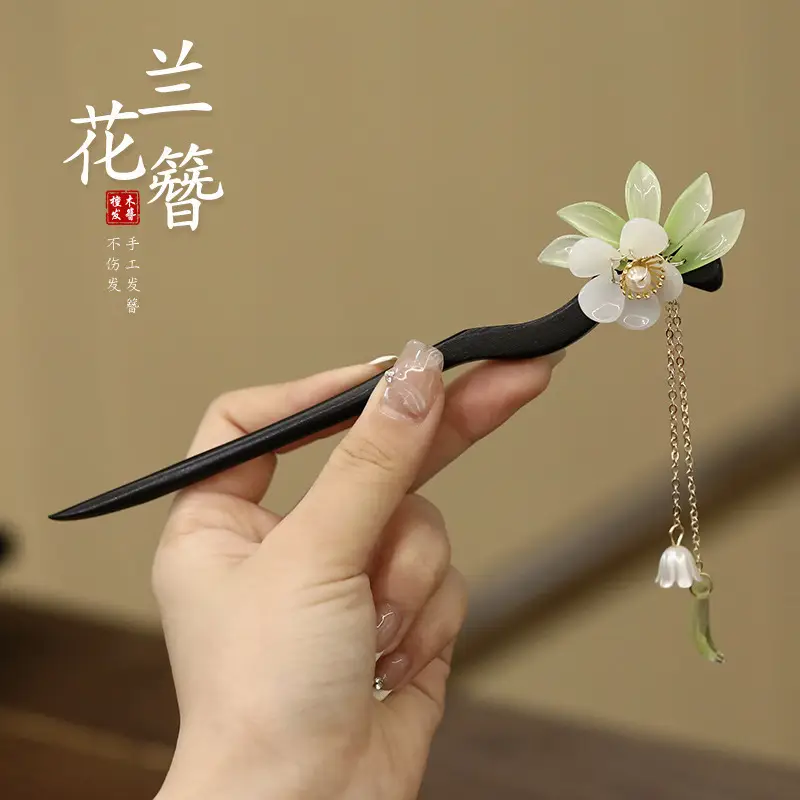 Chinese Style Pearl Flower Hairpin for Women - Image 71