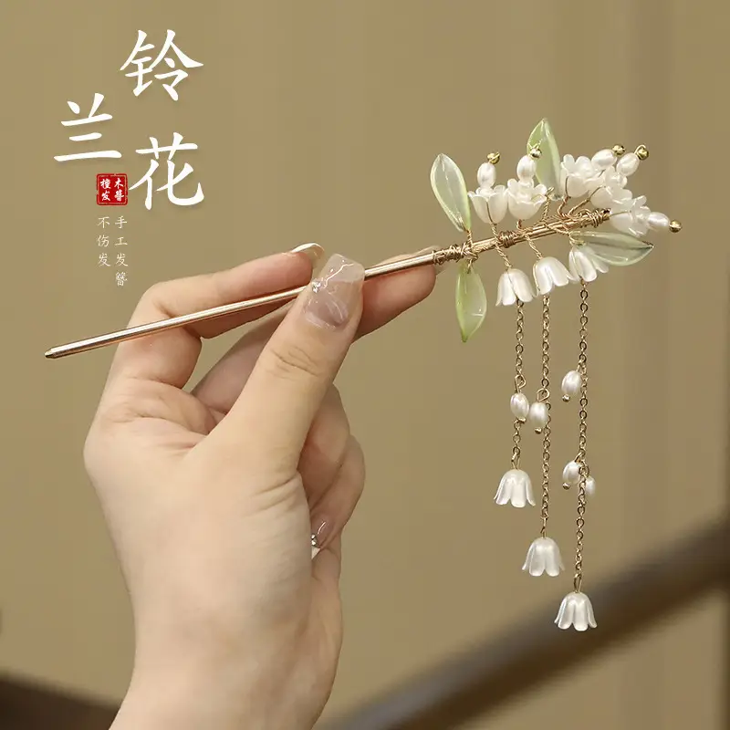 Chinese Style Pearl Flower Hairpin for Women - Image 73