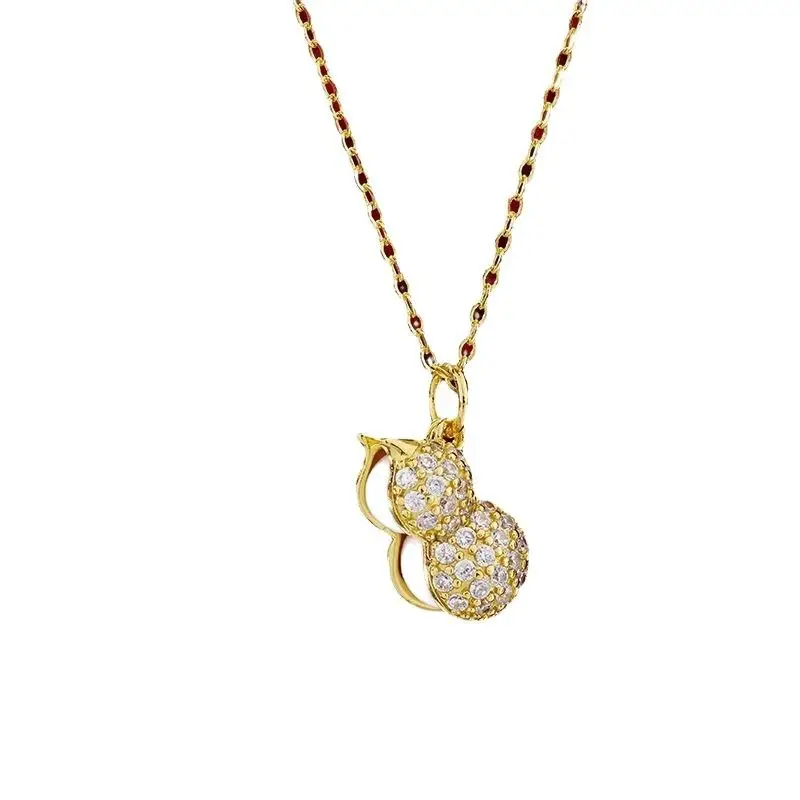 Korean Style Pearl Gourd Pendant Necklace Set for Women - Image 5