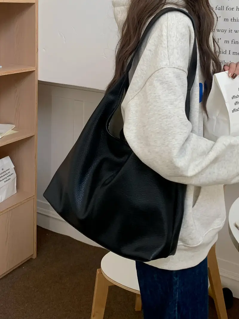 Large White Leather Shoulder Bag for Women 2026 - Image 7