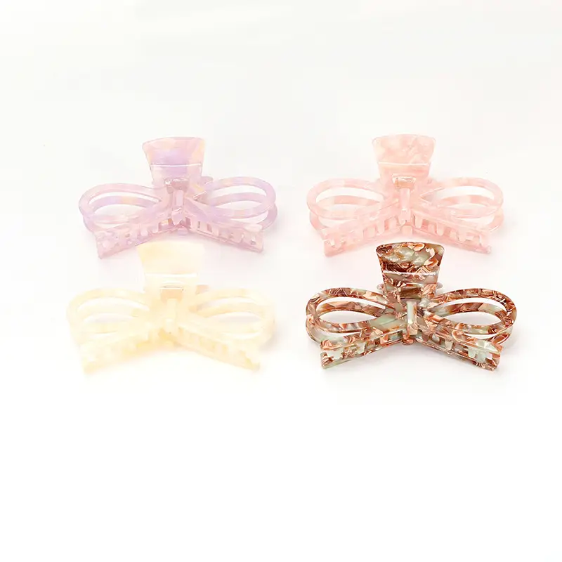 Acetate Hairpin Bow Updo Clip Large - Image 10