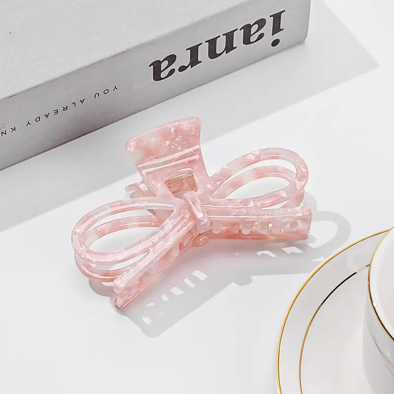Acetate Hairpin Bow Updo Clip Large - Image 3