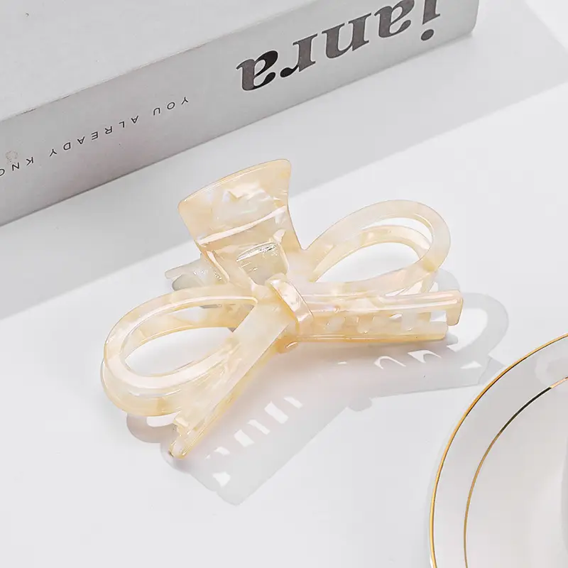 Acetate Hairpin Bow Updo Clip Large - Image 4