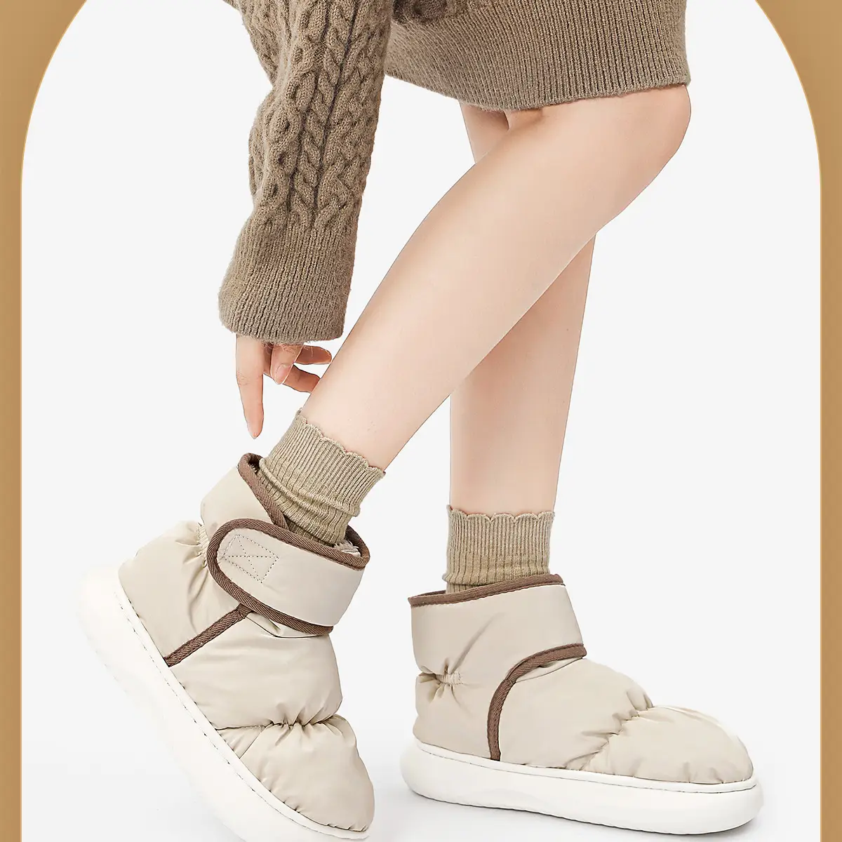 Women Waterproof Blue Plush Snow Boots Winter — feature 12