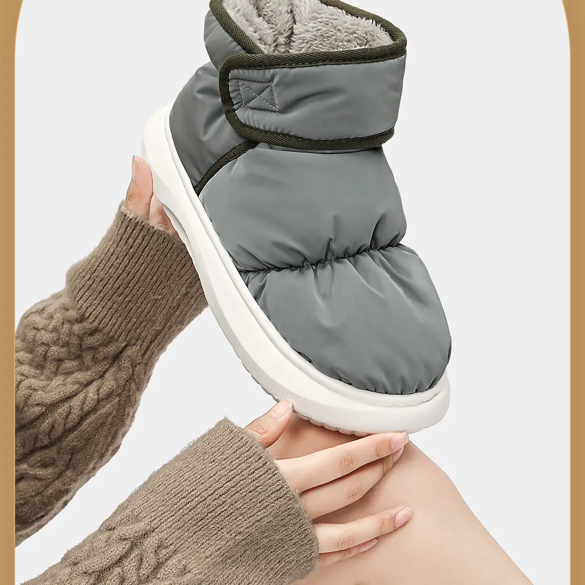 Women Waterproof Blue Plush Snow Boots Winter — feature 17