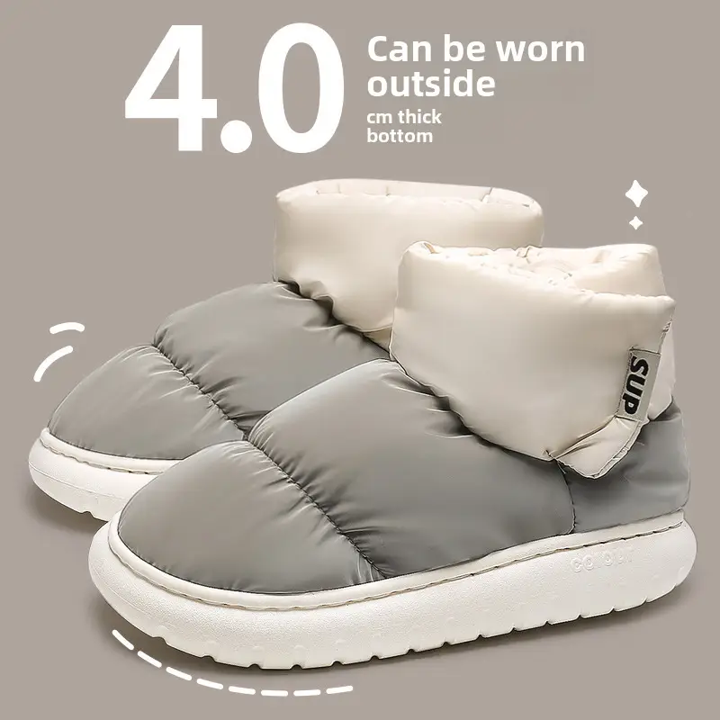 Women Waterproof Blue Plush Snow Boots Winter - Image 6