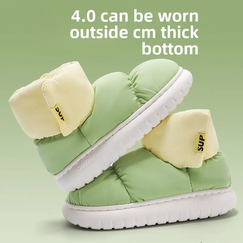 Women Waterproof Blue Plush Snow Boots Winter - Image 11