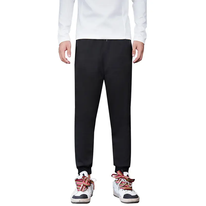 Men's Black Fleece Lined Casual Trousers Winter Warm - Image 7