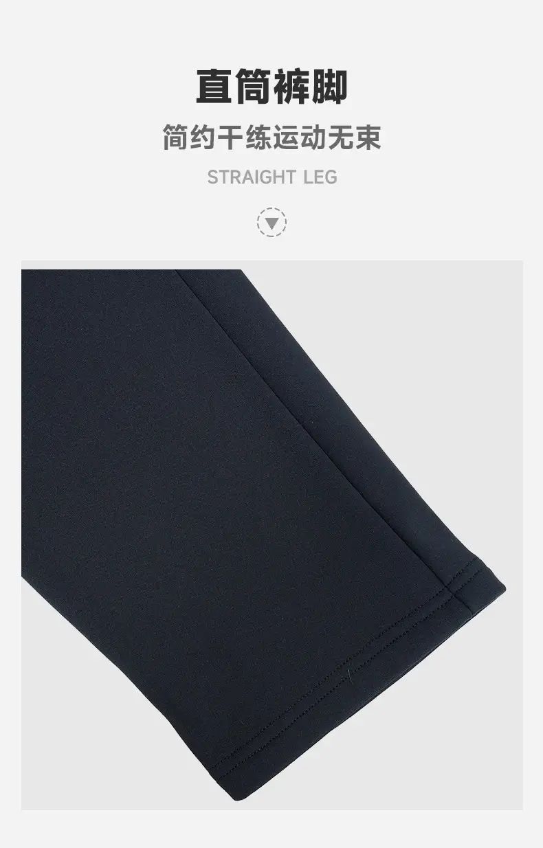 Men's Black Fleece Lined Casual Trousers Winter Warm — feature 9