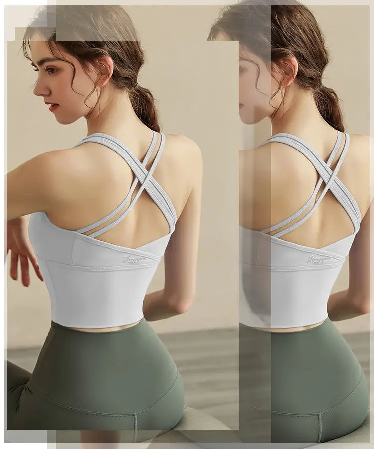 New Cross Beauty Back Sports Underwear Women's Shockproof High Strength Running Quick-drying Yoga Vest Outer Wear Fitness Bra — feature 10