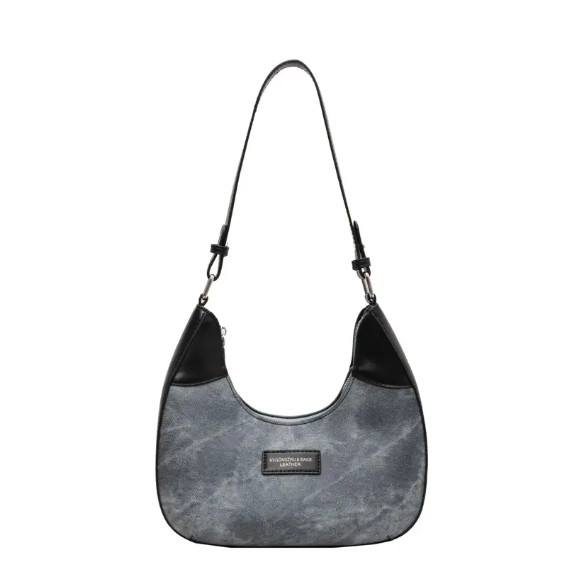 Women's Grey Suede Shoulder Messenger Bag Large Capacity - Image 7
