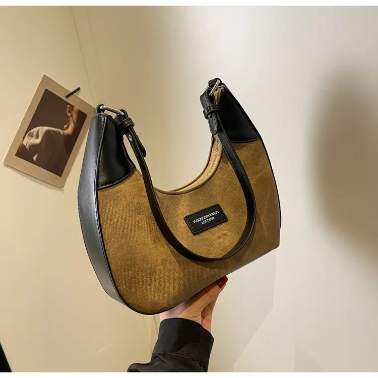 Women's Grey Suede Shoulder Messenger Bag Large Capacity — feature 10