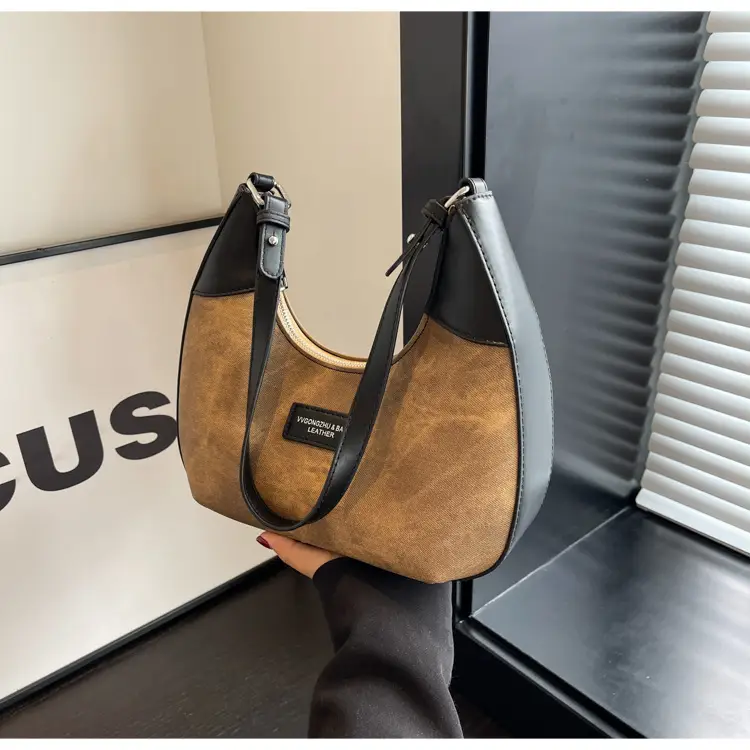 Women's Grey Suede Shoulder Messenger Bag Large Capacity — feature 11