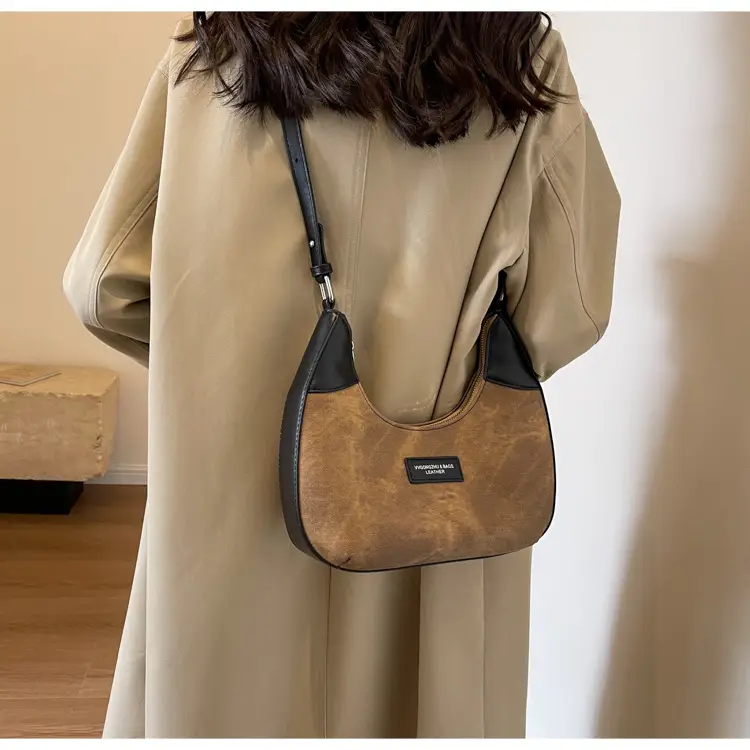 Women's Grey Suede Shoulder Messenger Bag Large Capacity — feature 16