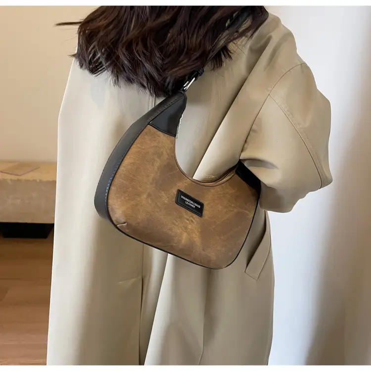 Women's Grey Suede Shoulder Messenger Bag Large Capacity — feature 18
