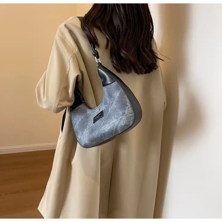 Women's Grey Suede Shoulder Messenger Bag Large Capacity — feature 21