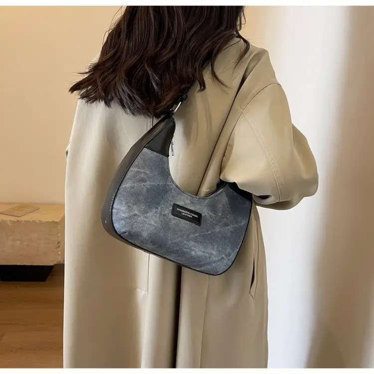 Women's Grey Suede Shoulder Messenger Bag Large Capacity — feature 22