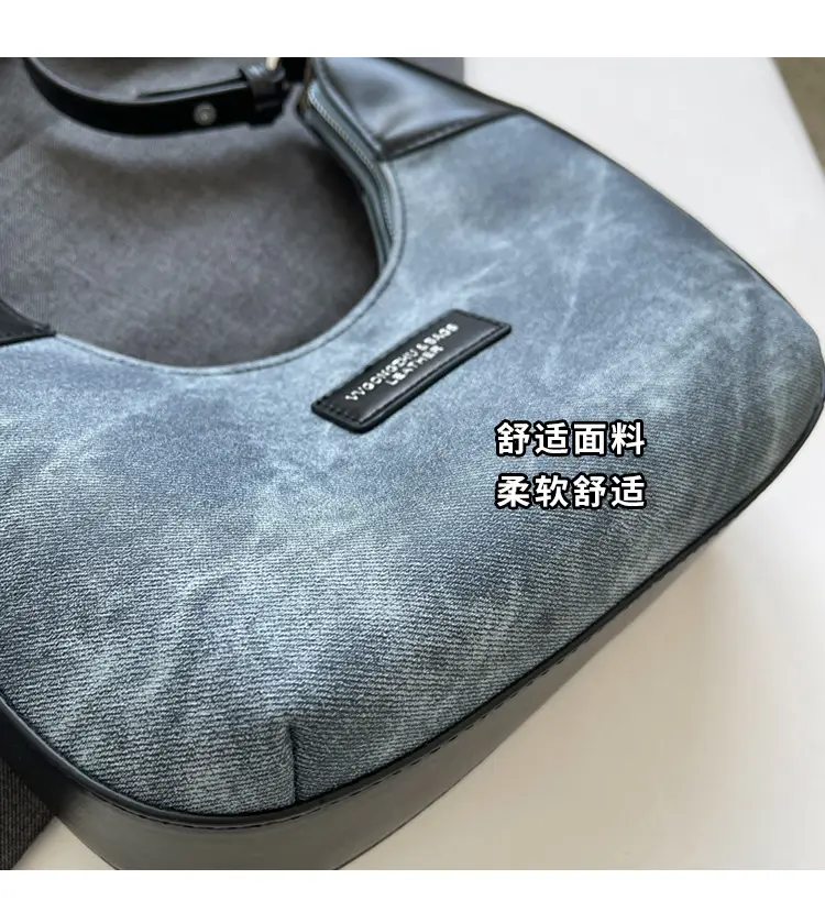 Women's Grey Suede Shoulder Messenger Bag Large Capacity — feature 3