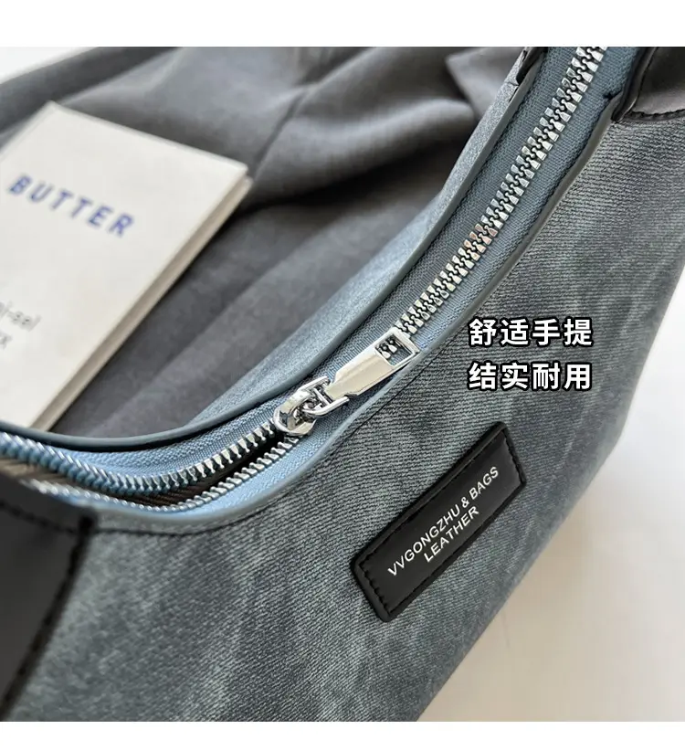 Women's Grey Suede Shoulder Messenger Bag Large Capacity — feature 4