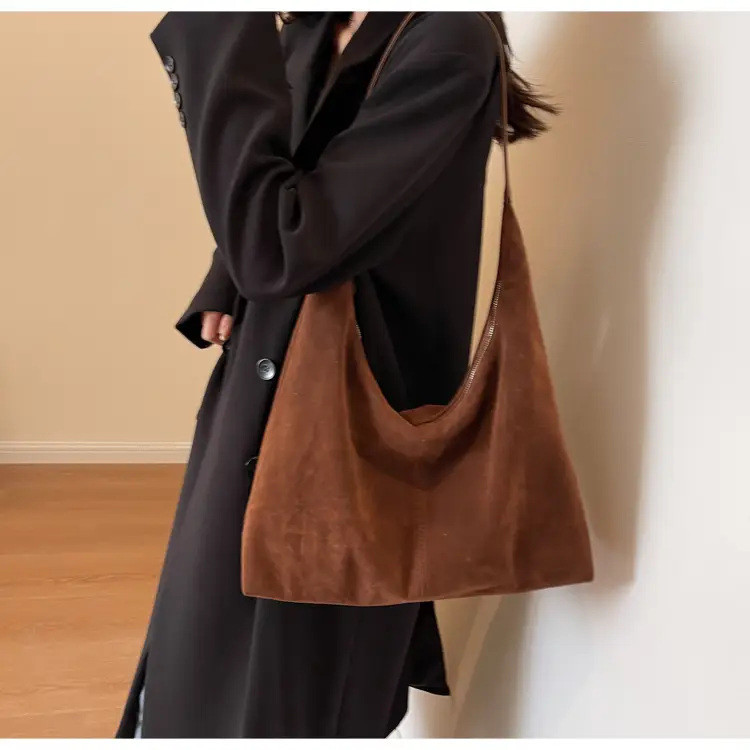 Women's Armpit Bag 2024 Frosted Black Large Capacity — feature 19