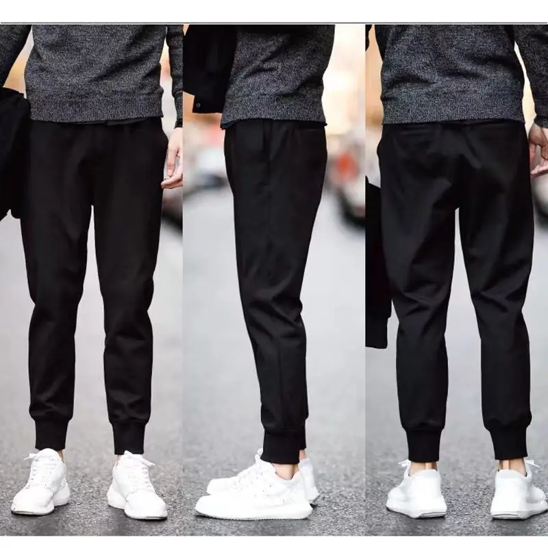 Fleece Lined Warm Men's Long Pants Black Plus Size - Image 27