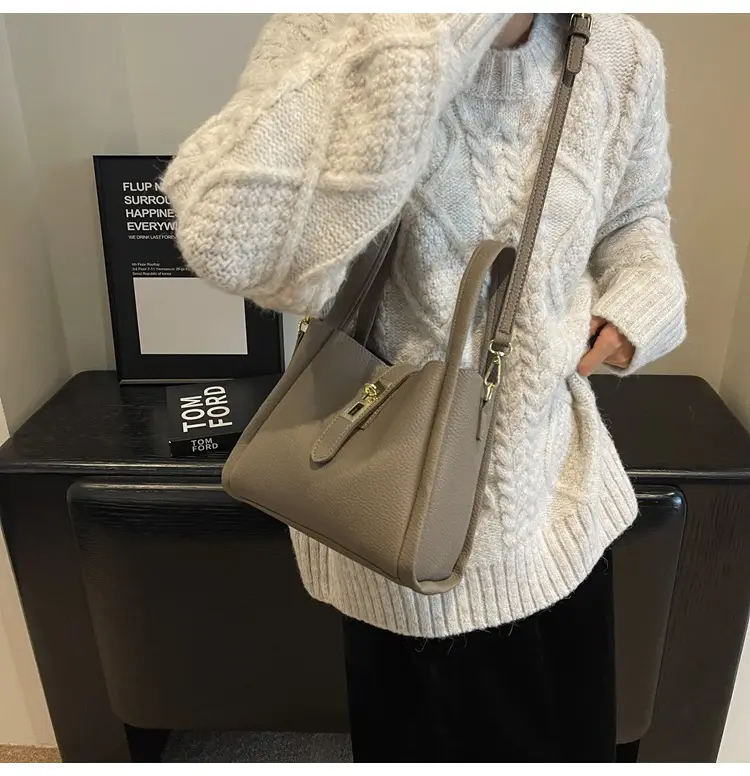 Women's Beige Textured Shoulder Messenger Bag 2023 — feature 20